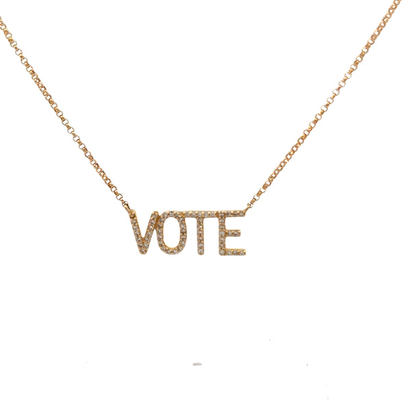 Diamond VOTE Necklace