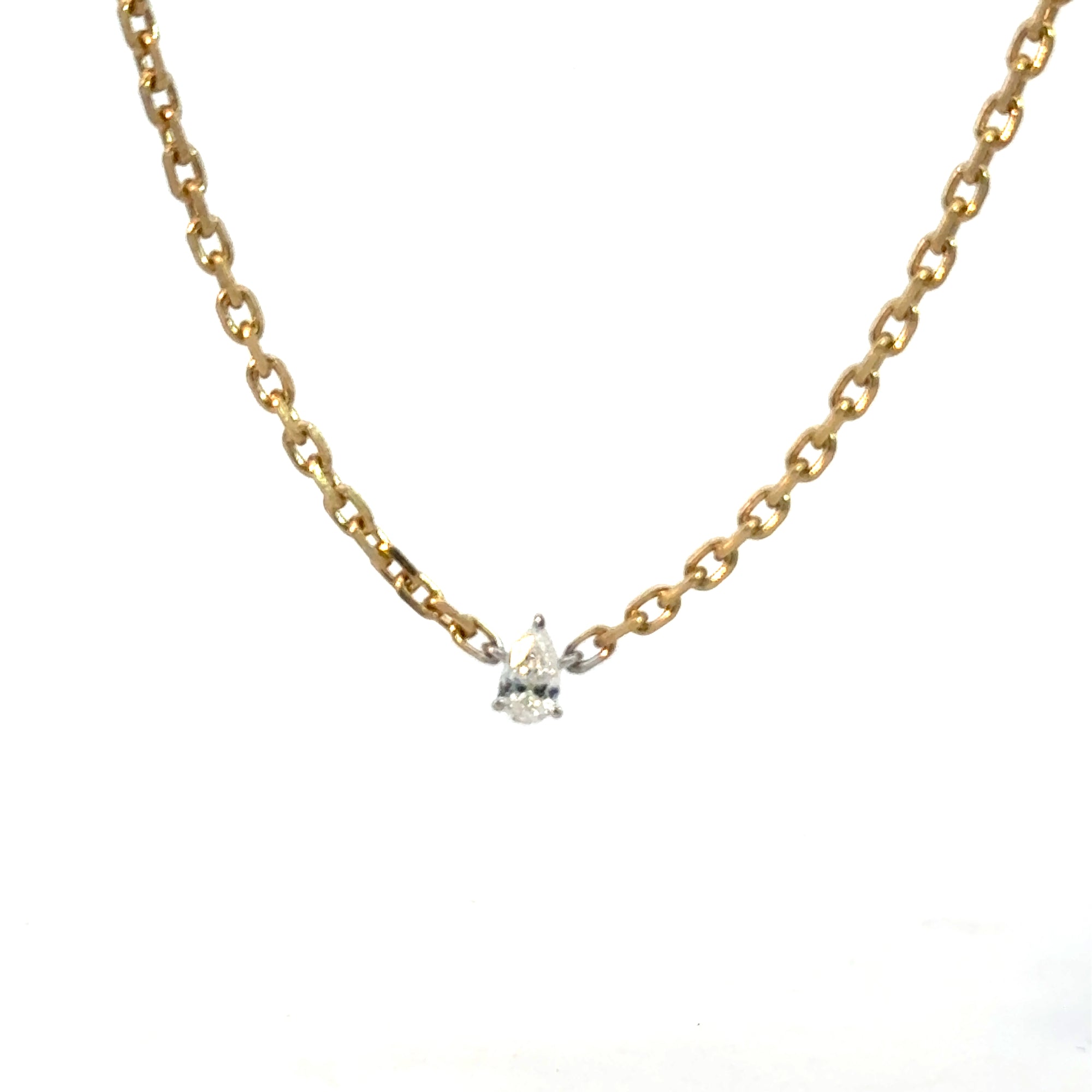 Diamond Marquise Solitaire Necklace