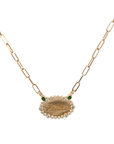 Customizable Engraved Bezel Set Necklace