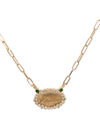 Customizable Engraved Bezel Set Necklace