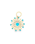 Sleeping Beauty Turquoise and Diamond Starburst Pendant