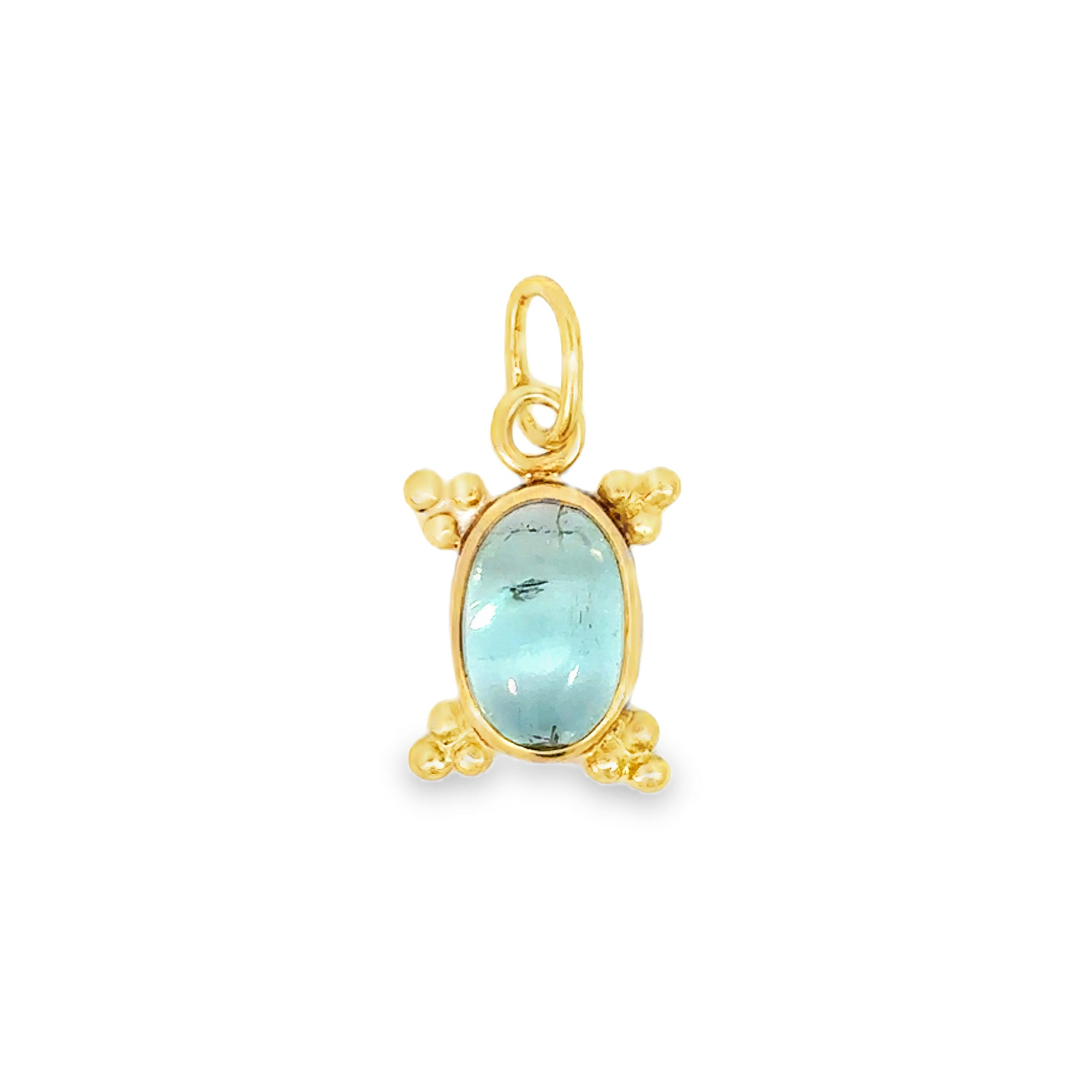 Blue Topaz Cabochon Pendant