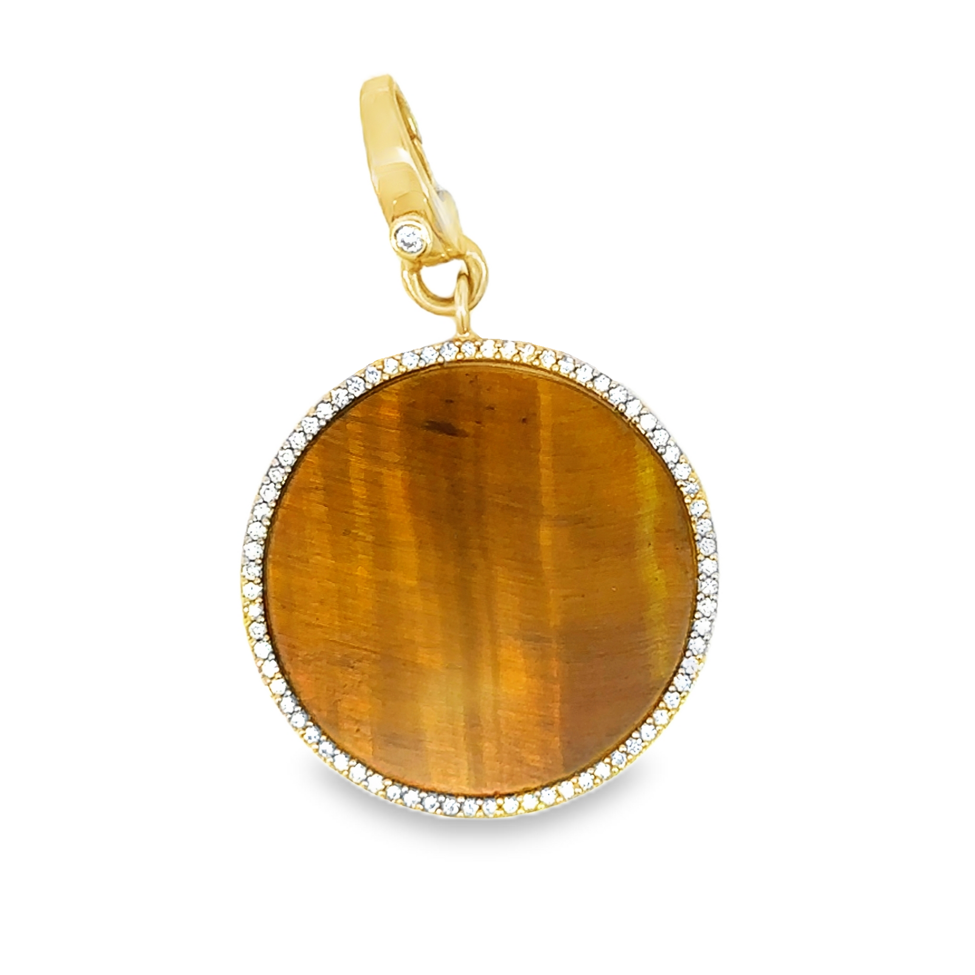 Tigers Eye Disk Pendant