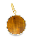 Tigers Eye Disk Pendant