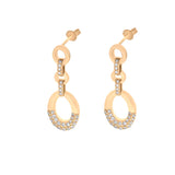 Pave Diamond Dipped Link Earrings