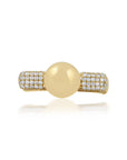 Pave Diamond Contemporary Spinning Ball Ring