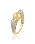 Pave Diamond Contemporary Spinning Ball Ring