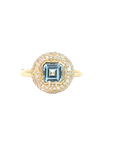 Aquamarine Bubble Cocktail Ring