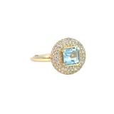 Aquamarine Bubble Cocktail Ring