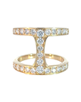 Independence Diamond Strap Ring (14k Yellow Gold and Diamond)