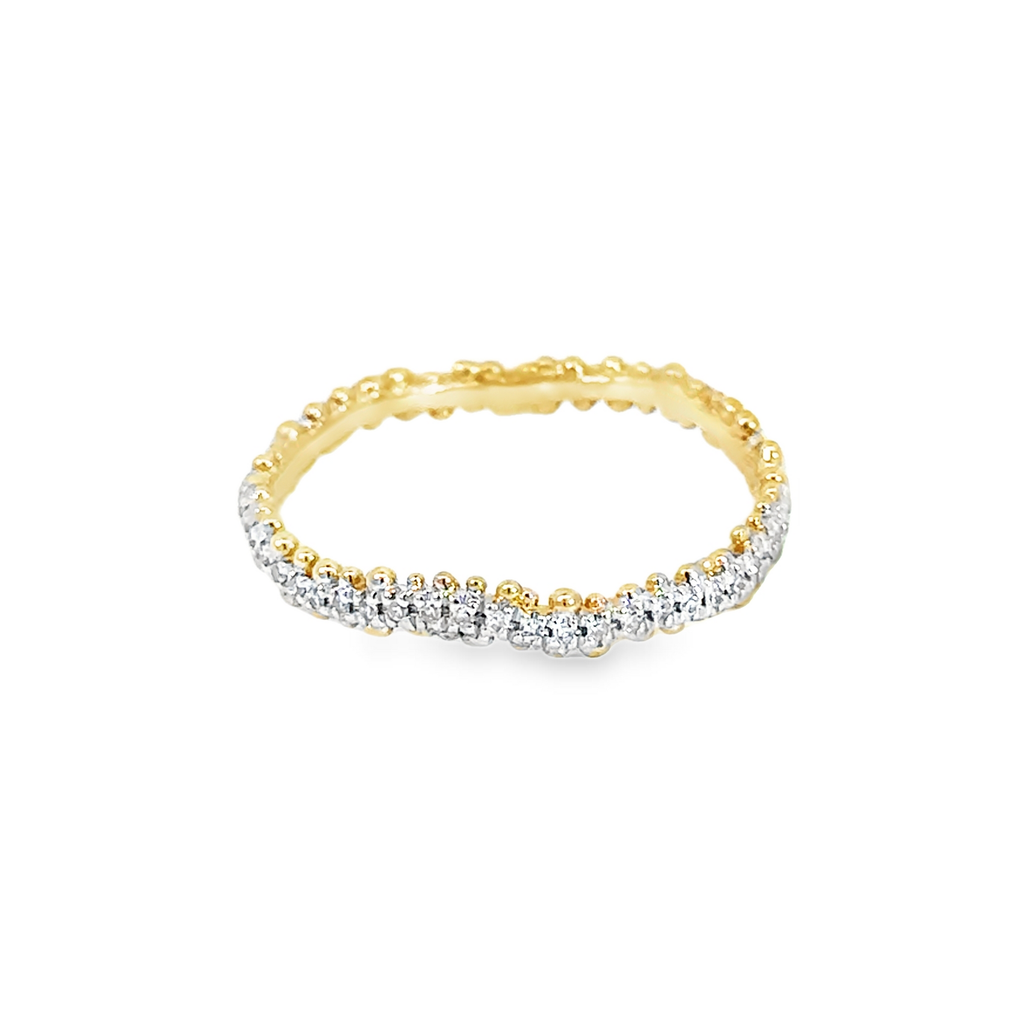 Diamond Wavy Stacking Ring