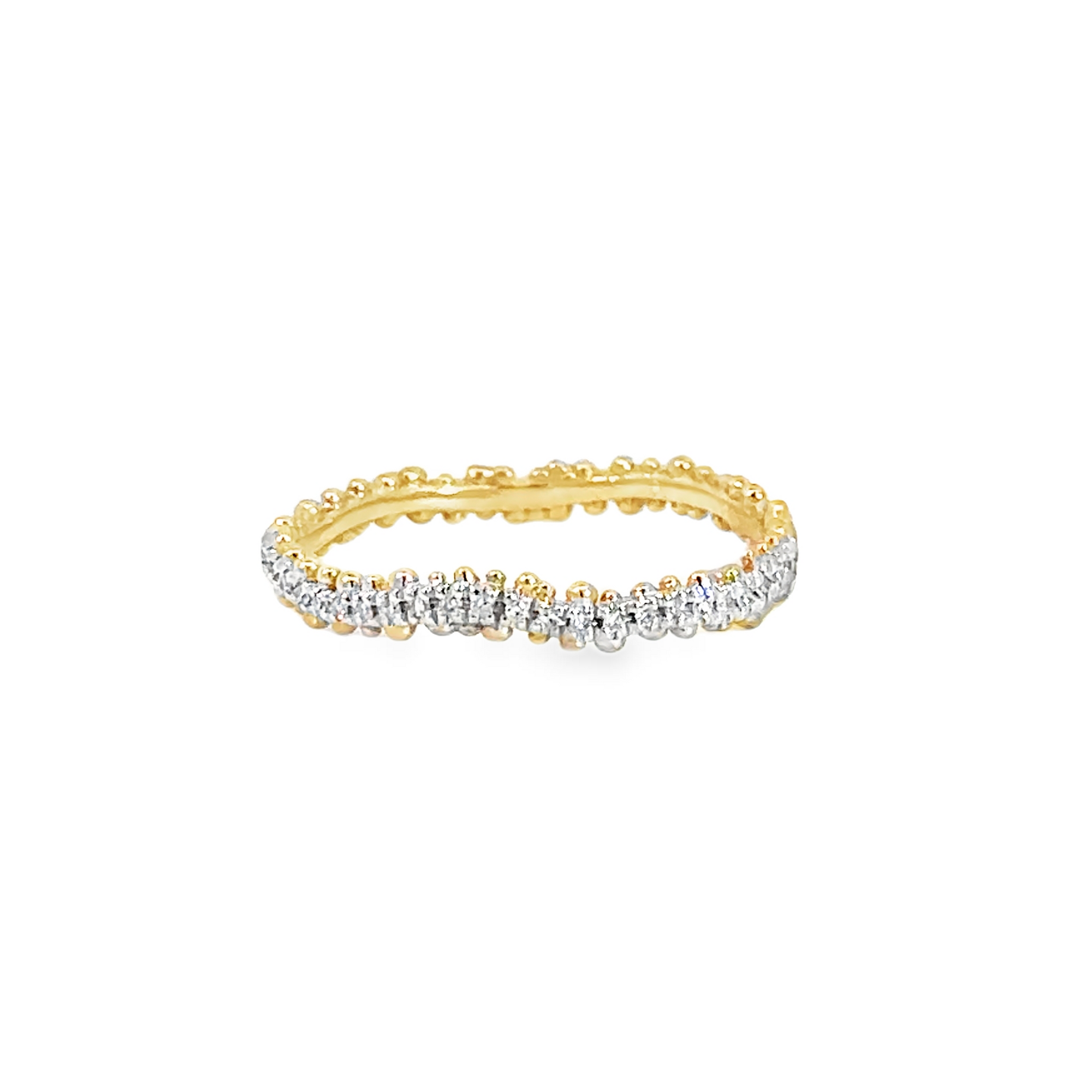 Diamond Wavy Stacking Ring