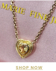 Citrine Heart Necklace