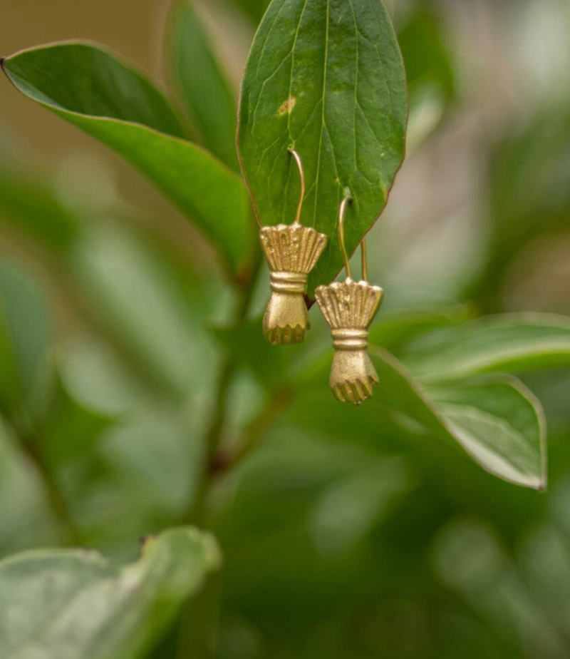 Victorian Sculpted Hand Earrings