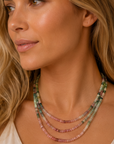 The Layered Spring Necklace (18k Yellow Gold, Tourmaline)