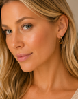Large Gold Hammered Hoops (18k Yellow Gold)