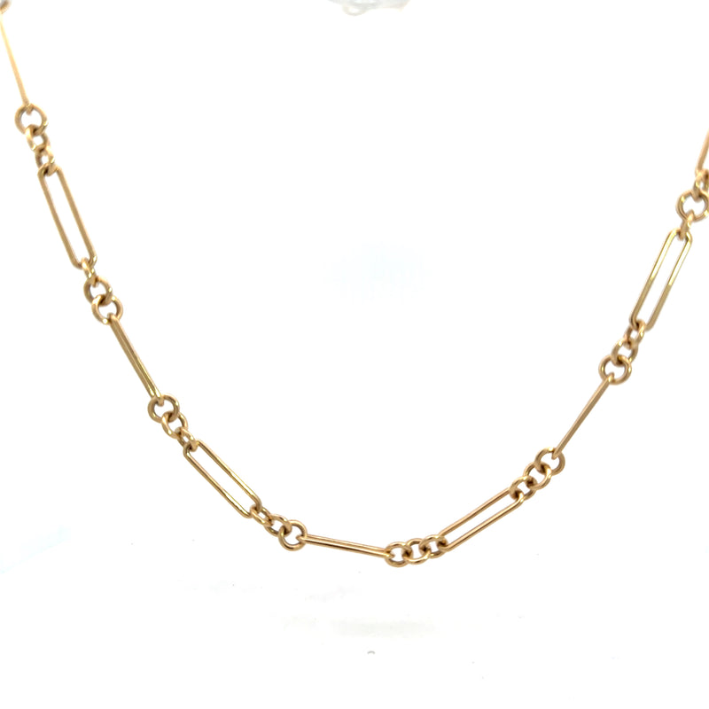 Mixed-Link Gold Chain Necklace