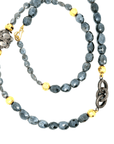 Sapphire, Labradorite, Moonstone and Diamond Necklace