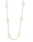 Cat Eye Moonstone and 18k Yellow Gold Necklace