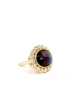 Opal and Diamond East to West Ring