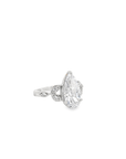 White Sapphire Pear Cut Ring