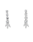 White Sapphire Round & Marquise Cut Earrings