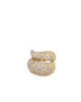 14k Yellow Gold and Pave Diamond Wrap Ring