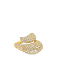 14k Yellow Gold and Pave Diamond Wrap Ring