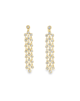 14k Yellow Gold and Bezel Set Diamond Chandelier Earrings