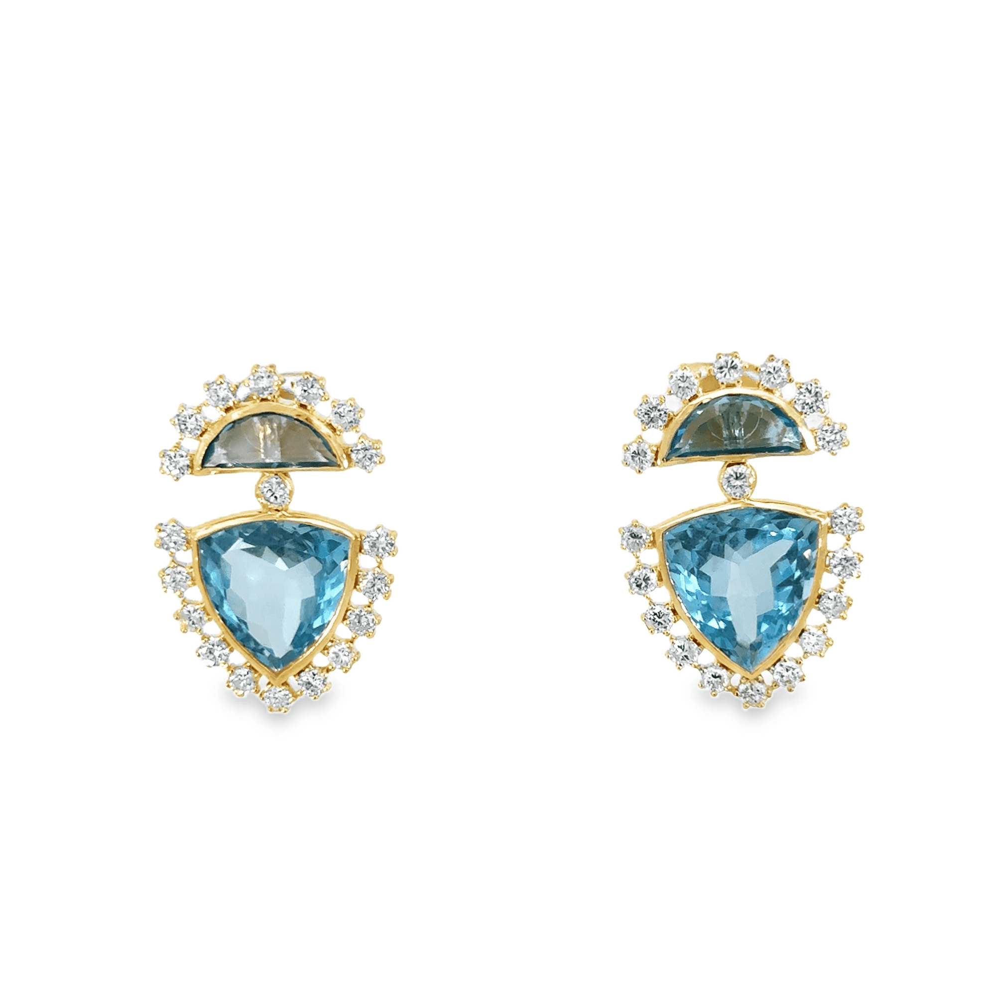 Sky Blue Topaz andDiamond Earrings