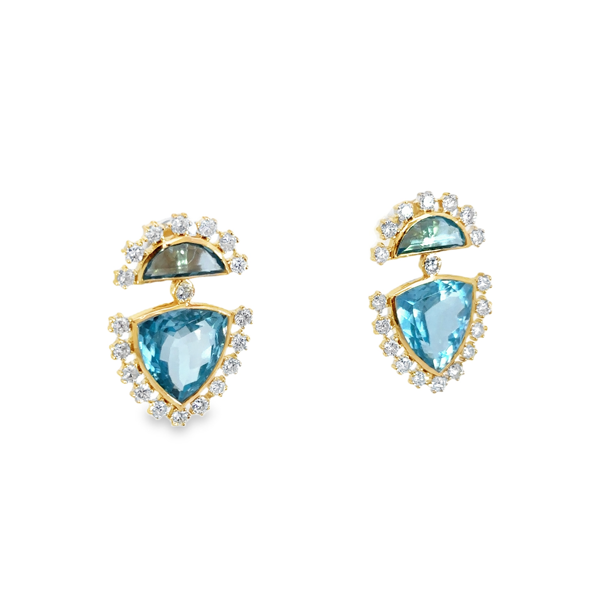 Sky Blue Topaz andDiamond Earrings