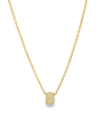 14k Yellow Gold and Pavé Diamond Pendant Slide Charm