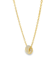 14k Yellow Gold and Pavé Diamond Pendant Slide Charm