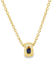 Blue Sapphire and Diamond Pendant Slide Charm