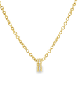Diamond and 14k Yellow Gold Ball Slide Charm Pendant
