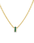Emerald and Diamond Slide Charm Pendant