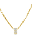 Diamond Three Row Slide Charm Pendant