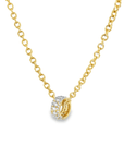 Diamond Three Row Slide Charm Pendant