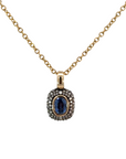 Blue Sapphire and Diamond Manhattan Pendant
