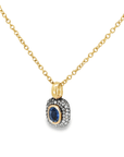 Blue Sapphire and Diamond Manhattan Pendant