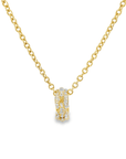 Pave Diamond Chain Slide Pendant