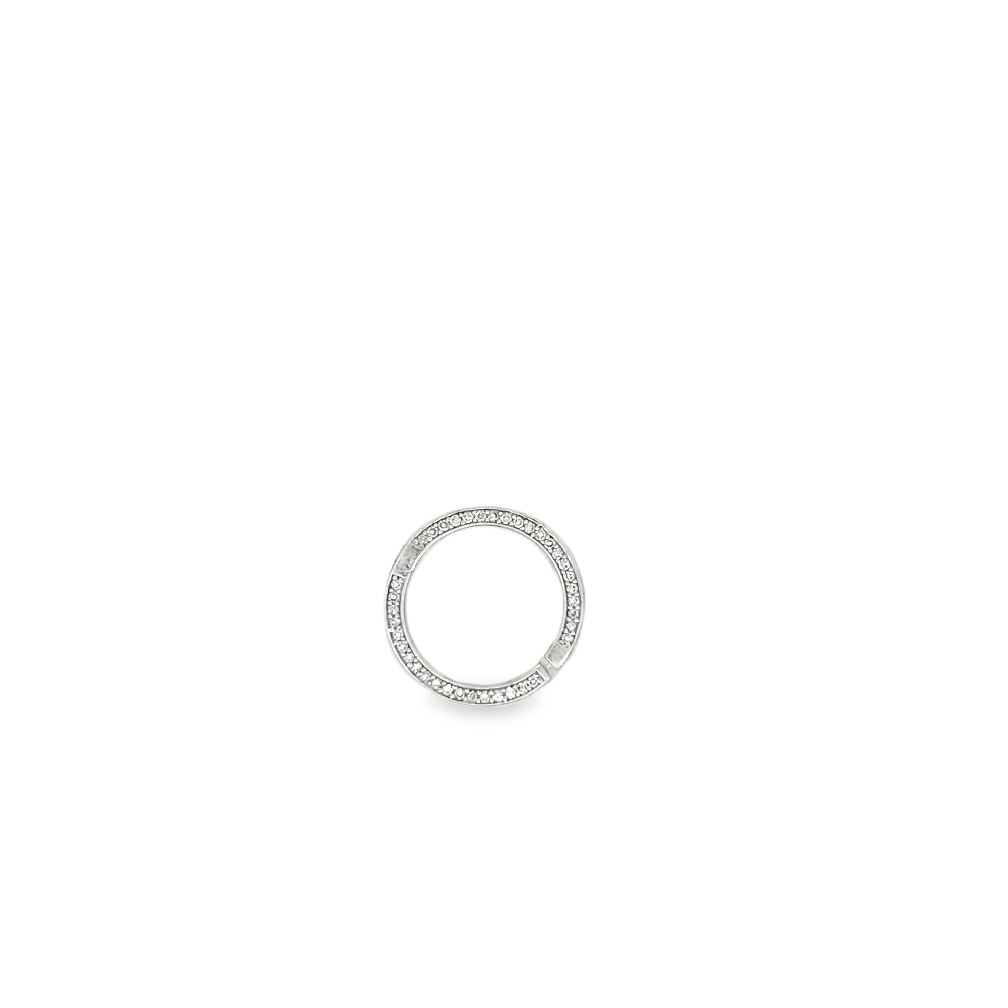Pavé White Gold and Diamond Pendant Clip (14k White Gold and Diamond)