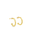 Large Gold Hammered Hoops