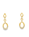 Pave Diamond Dipped Link Earrings