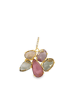 Rose Cut Sapphire Pendant with Diamonds