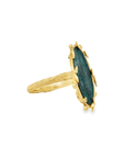 Ancient Roman Coin Leaf and Diamond Ring