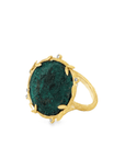 Ancient Roman Coin Leaf and Diamond Ring