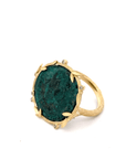 Ancient Roman Coin Leaf and Diamond Ring