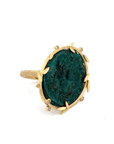 Ancient Roman Coin Leaf and Diamond Ring