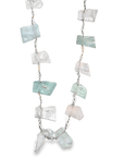 Pink Aquamarine and Morganite Slice Necklace